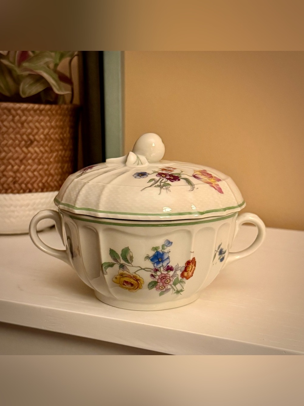 Richard Ginori Italian Fruit Antico Doccia Covered Tureen Bowl Vintage Italy